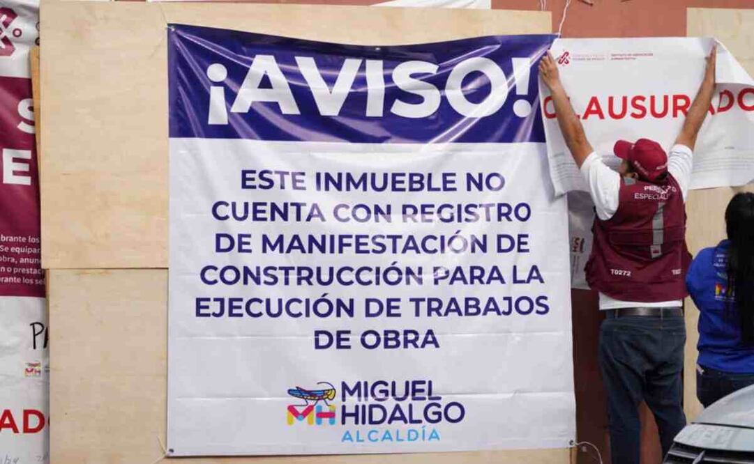 Repone MH sellos de clausura a construcción ilegal. Foto: Especial