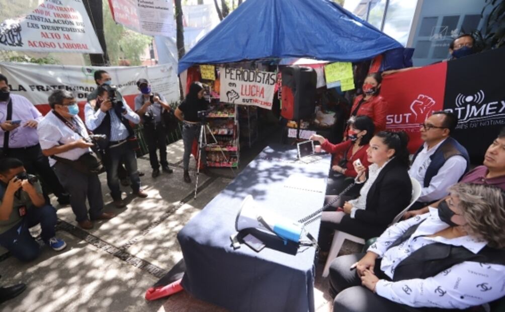 La huelga del sindicato de Notimex cumple 900 días