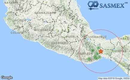 Reportan sismo de 5 grados en Matias Romero, Oaxaca