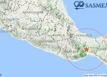 Reportan sismo de 5 grados en Matias Romero, Oaxaca
