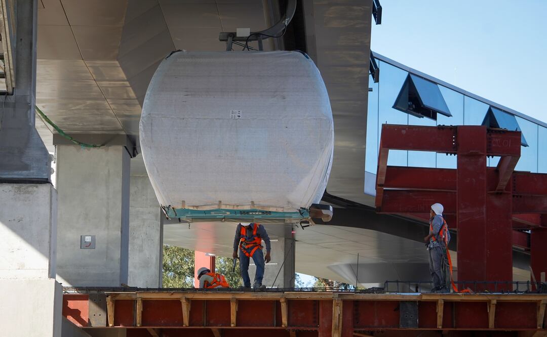 Avances de construcción en la línea tres del Cablebus. Foto: Luis Camacho|El Universal