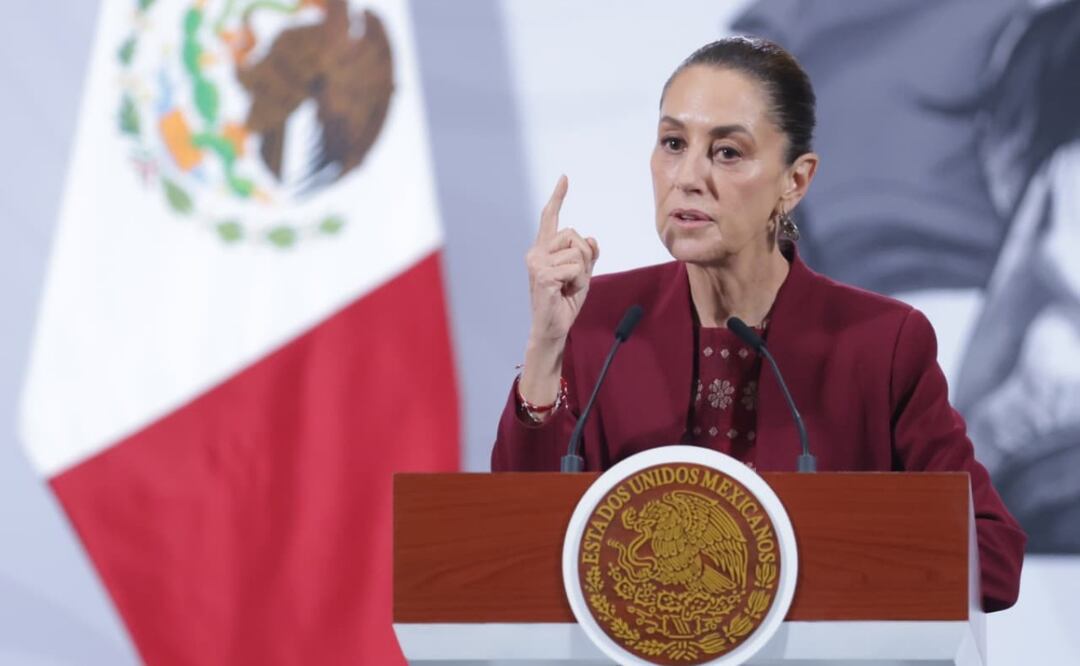 Claudia Sheinbaum, presidenta de México, durante la mañanera del 7 de noviembre del 2025 (07/11/2025). Foto: Fernanda Rojas / EL UNIVERSAL