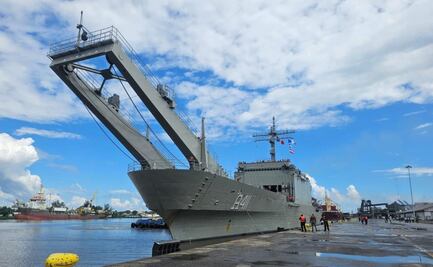 Marina refuerza apoyo en Veracruz tras fuertes lluvias; habilitan puentes marítimos y aéreos para entregar ayuda humanitaria