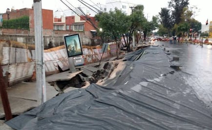 Se hunde pavimento en Villa Coapa