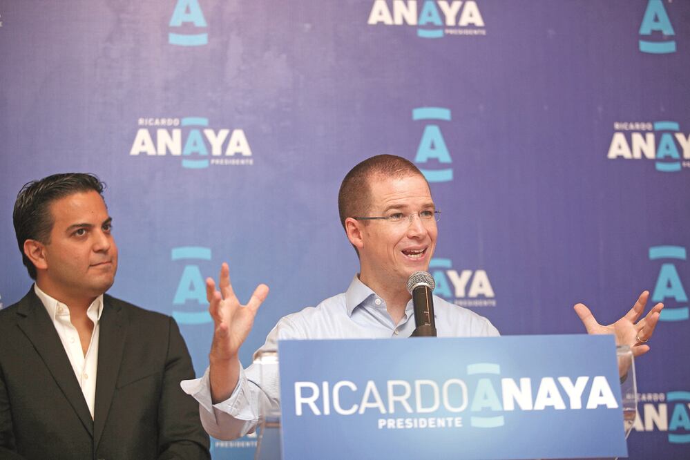 En conferencia de prensa, como parte de su arranque de campaña, Ricardo Anaya aseguró que trabajará para que el PAN sea un verdadera oposición fuerte y firme, que señale las torpezas de los gobiernos federal y estatales (IVÁN STEPHENS. EL UNIVERSAL)