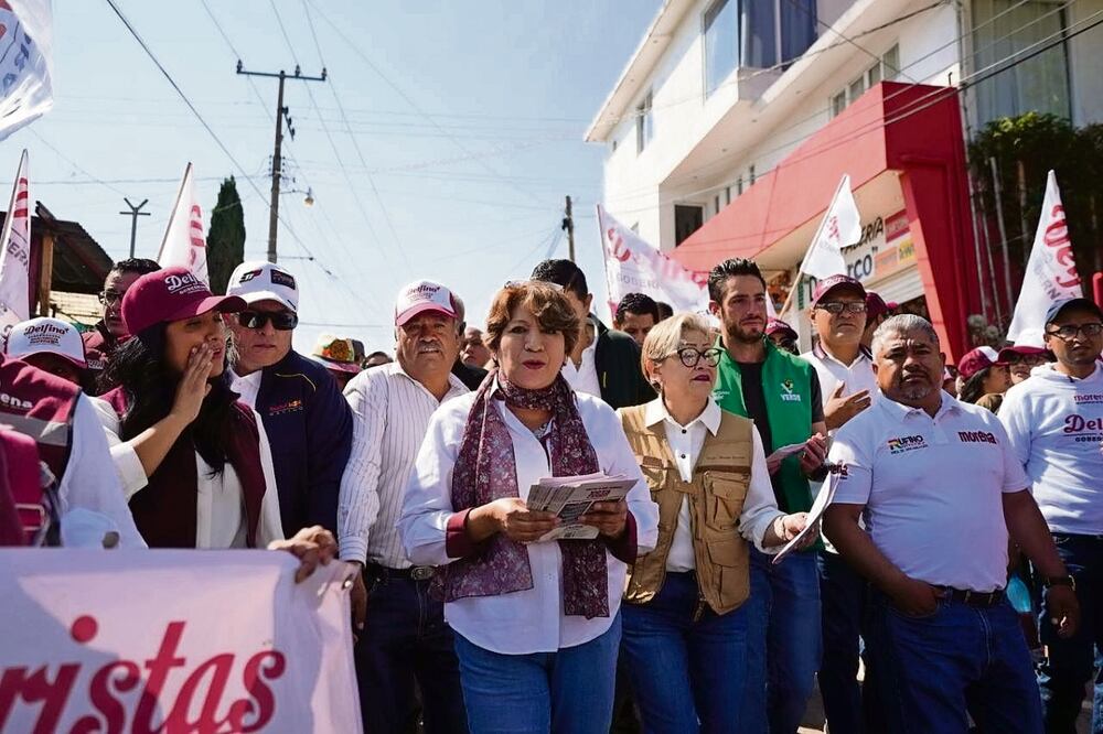 Además de Isidro Fabela, Delfina Gómez estuvo en los municipios de Xonacatlán y Jilotzingo. Foto: Especial