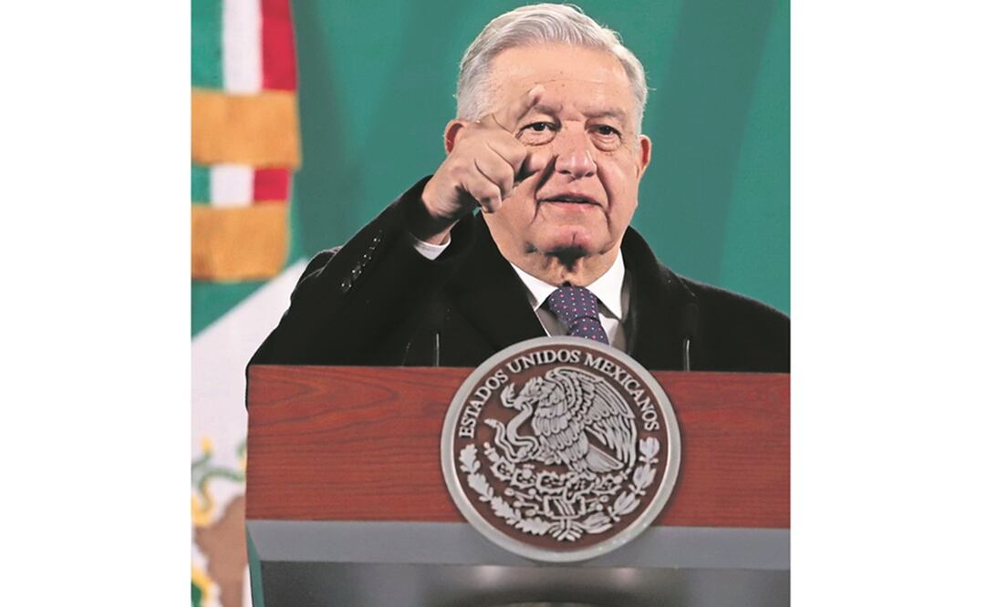El presidente López Obrador, ayer en Palacio Nacional. Foto: Berenice Fregoso. EL UNIVERSAL