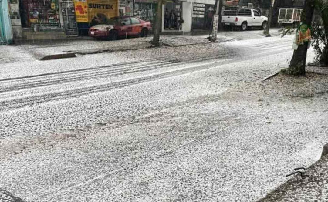 La tarde de este domingo se registró la presencia de granizo en la zona sur de la capital, especialmente en alcaldías como Magdalena Contreras y Tlalpan. Foto: X @IzgMadeel