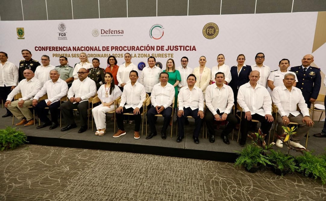 Conferencia Nacional de Procuración de Justicia en la zona sureste realiza su primera sesión ordinaria. Foto: Especial