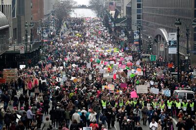 Mapa. Marcha de las Mujeres contra Trump en el mundo