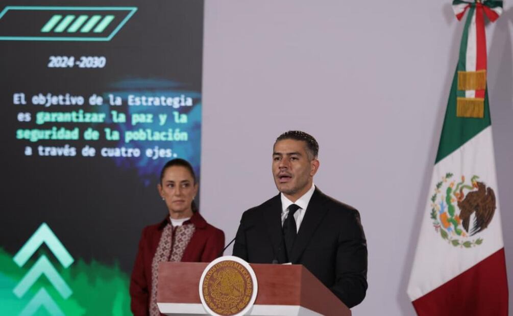 Omar García Harfuch, secretario de Seguridad, durante la conferencia matutina de la presidenta Claudia Sheinbaum Pardo el 8 de septiembre del 2026 en Palacio Nacional. Foto: Carlos Mejía / EL UNIVERSAL