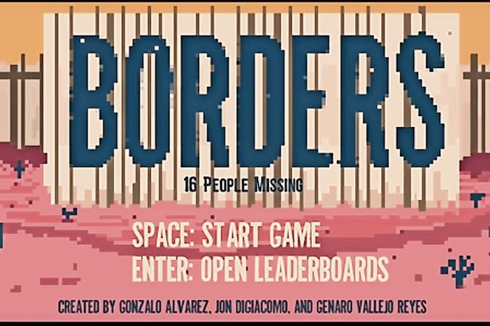 En el videojuego “Borders”, los participantes tienen que enfrentar a agentes de la Patrulla Fronteriza y buscar agua si quieren llegar a Estados Unidos (TOMADA DE YOUTUBE)