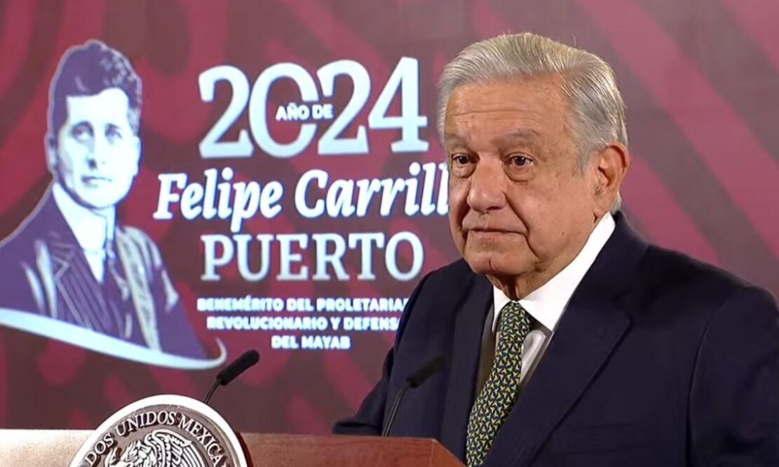 El presidente Andrés Manuel López Obrador anuncia que no asistirá el 5 de febrero a Querétaro porque ese día presentará todas las iniciativas de reforma a la Constitución en Palacio Nacional. Foto: especial