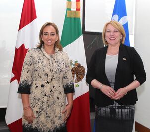Ruiz Massieu se reúne con Christine St-Pierre, ministra de Quebec