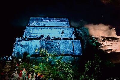 Gran pachanga en la pirámide de Tepoztlán