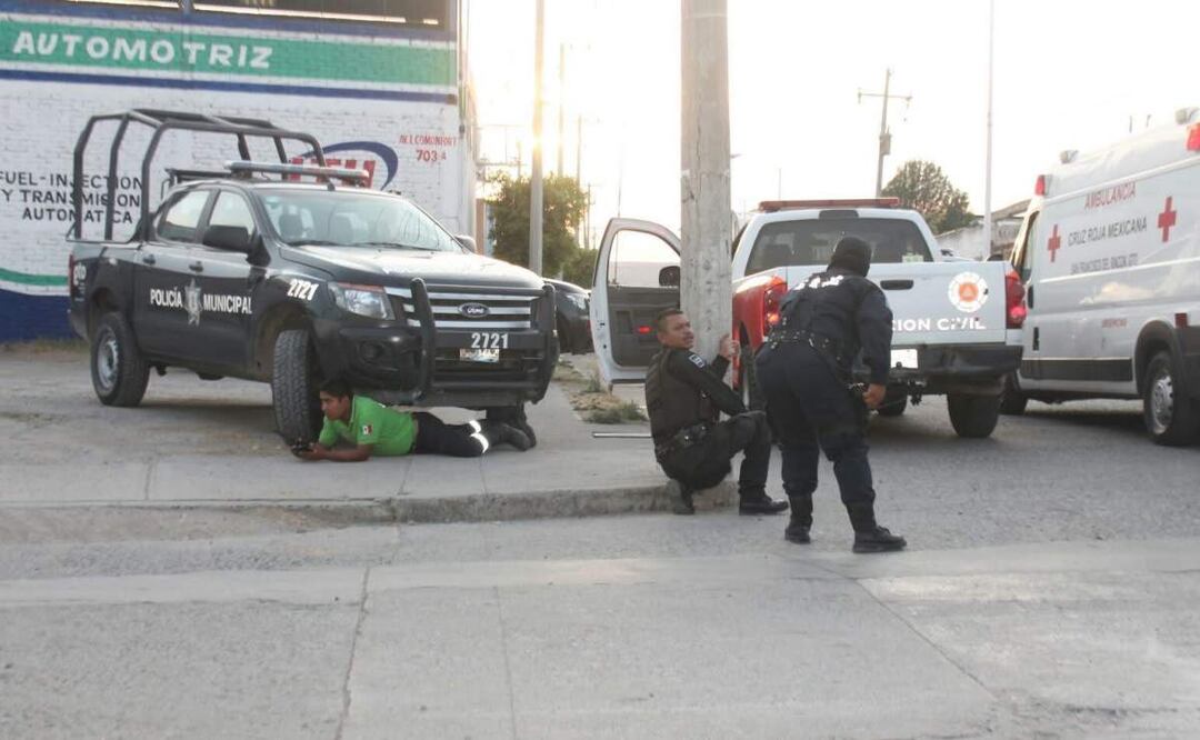 Enfrentamiento armado entre civiles y policías en Tula, Hidalgo (03/07/2025). Foto: Especial