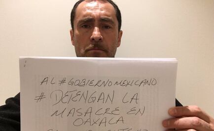 "Detengan la masacre en Oaxaca", pide Demian Bichir