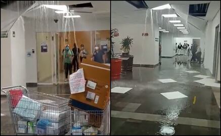 Video. Colapso de tuberías en IMSS de Puebla provoca fuga de agua y caída de plafones
