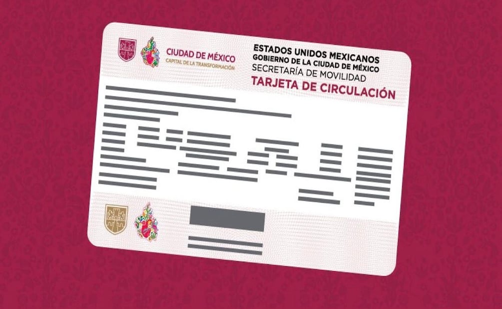 La tarjeta de circulación tiene una vigencia de 3 años en CDMX. Foto: Secretaría de Movilidad