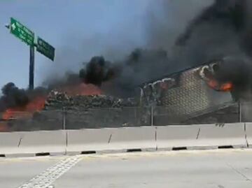 Tras incendio de unidades, transportistas retiran bloqueo en puente internacional Reynosa-Pharr