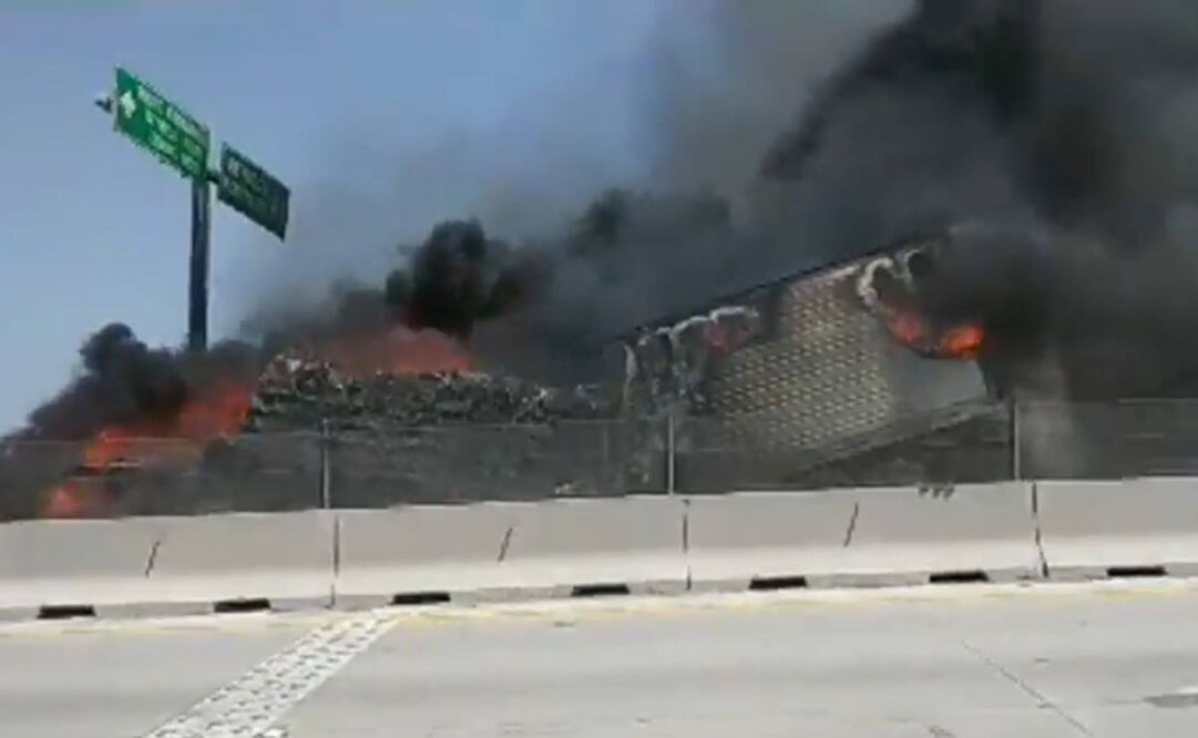 Tras incendio de unidades, transportistas retiran bloqueo en puente internacional Reynosa-Pharr