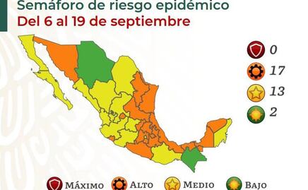 Sin estados en rojo, Secretaría de Salud actualiza semáforo epidemiológico
