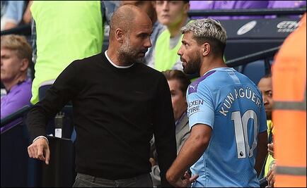 La tensa discusión entre 'Kun' y Guardiola en plena cancha
