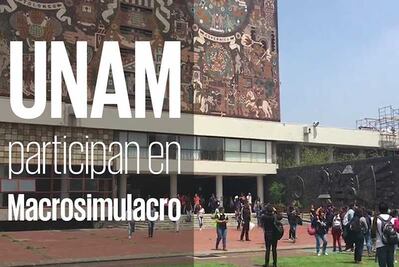 Estudiantes de la UNAM participan en Macrosimulacro