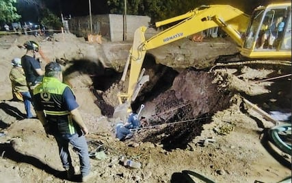 Derrumbe en obra de drenaje en Ciudad Obregón, Sonora, deja tres trabajadores sin vida 