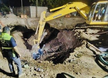 Derrumbe en obra de drenaje en Ciudad Obregón, Sonora, deja tres trabajadores sin vida