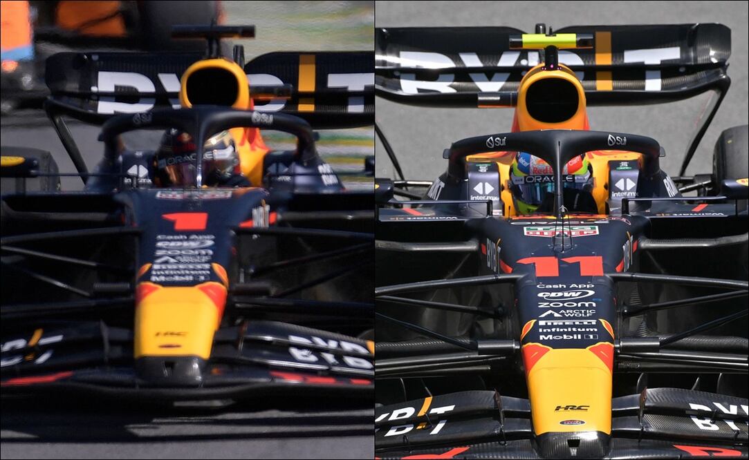 Max Verstappen y Checo Pérez en el GP de Brasil 2023 - Fotos: AFP