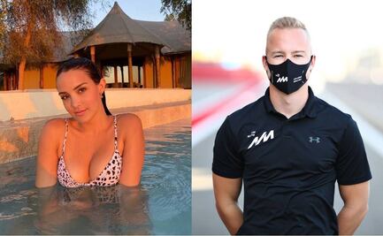 Da su versión la modelo que manoseó el piloto Nikita Mazepin