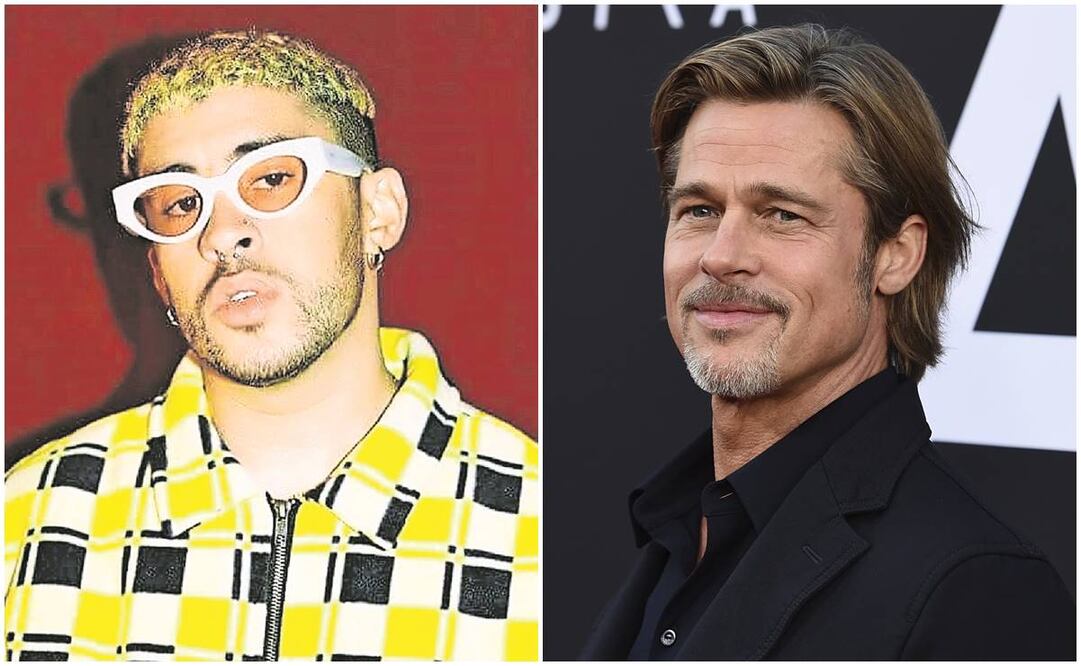 Bad Bunny y Brad Pitt. Foto: Archivo
