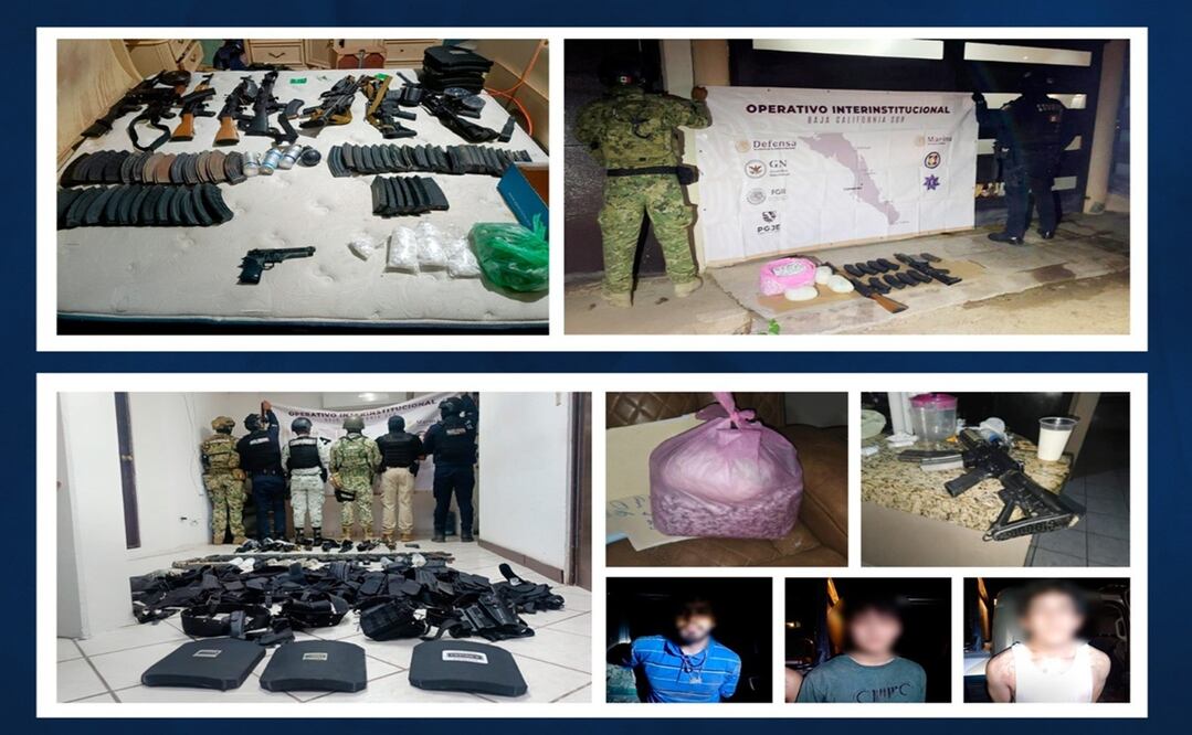 Las autoridades indicaron que lograron la detención en total de cinco personas, entre ellas, Luis Alberto “N”, alias el “Moto Ratón”, así como una mujer. Foto: Especial