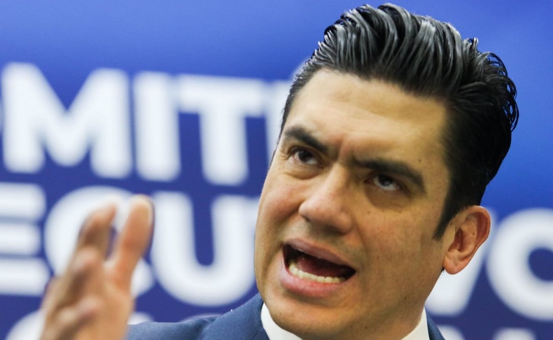 Jorge Romero, dirigente del PAN, en conferencia de prensa en la sede le blanquiazul el pasado 20 de enero de 2025. Foto: Victoria Valtierra/ Cuartoscuro