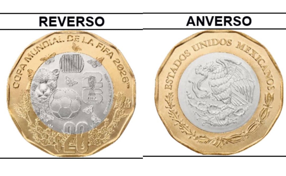 La colección incluye piezas de oro, plata y cuño corriente dedicadas a la Copa Mundial de la FIFA 2026 y a la identidad cultural mexicana. (13/05/26) Foto: Banxico