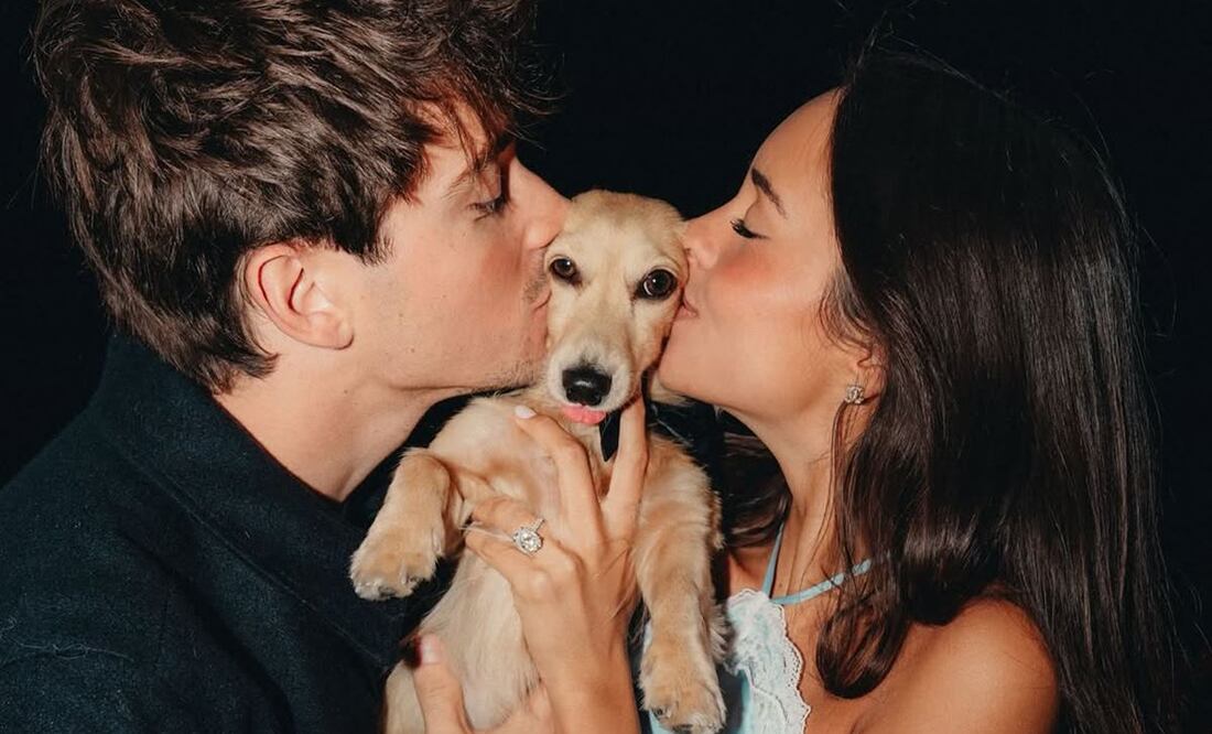 Charles Leclerc y Alexandra Saint Mleux anunciaron su compromiso el domingo. Foto: Especial. Instagram @charles_leclerc