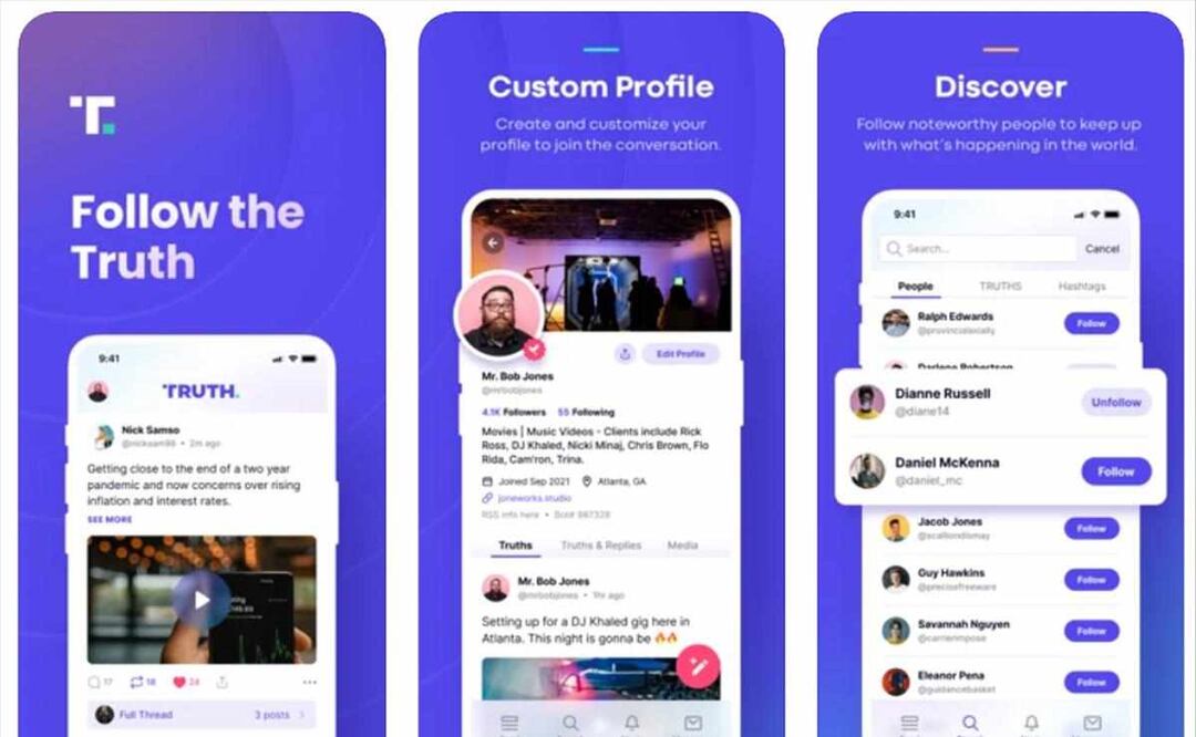 El servicio parece estar basado en la plataforma Twitter, que anteriormente era la plataforma de redes sociales preferida de Trump