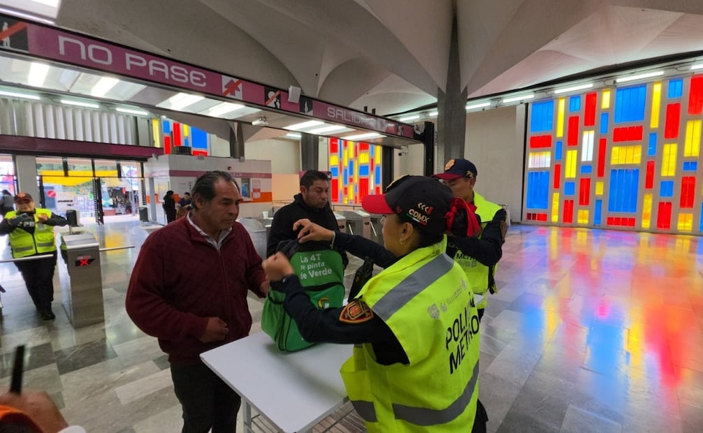 El Metro reforzará el control de acceso en todas las estaciones de la red, como parte del operativo “Cero Pirotecnia”. Foto: especial