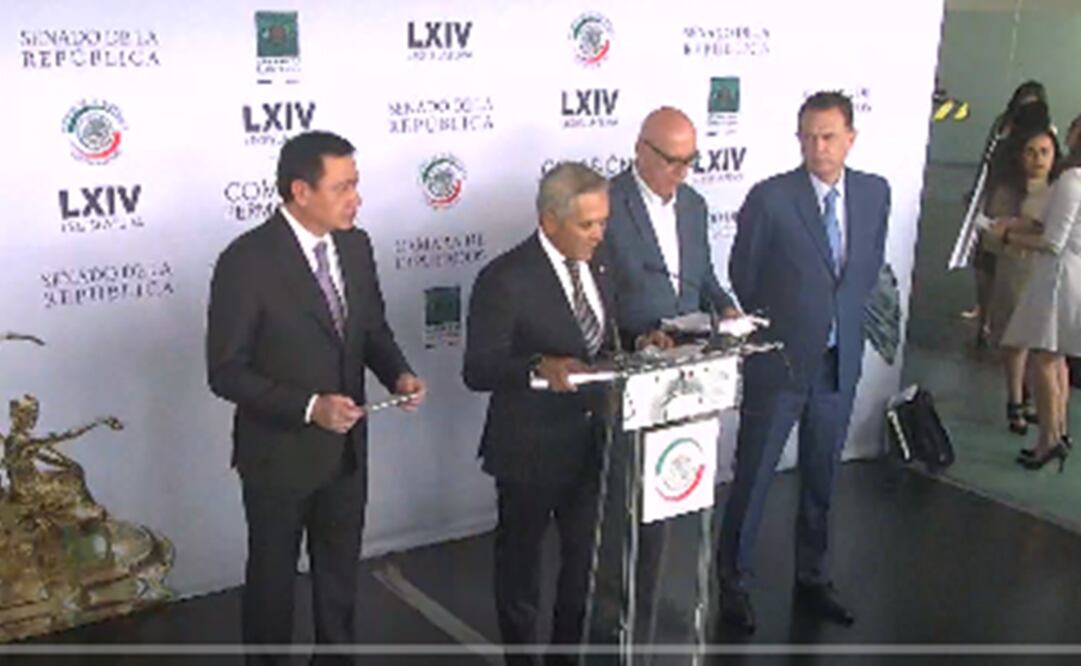 Senadores de oposición. Foto: Captura de pantalla