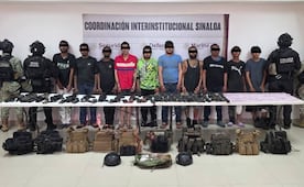Caen 10 del Cártel de Sinaloa, 7 son colombianos; aseguran inmueble, armas largas y droga