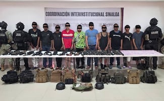 Caen 10 del Cártel de Sinaloa, 7 son colombianos; aseguran inmueble, armas largas y droga
