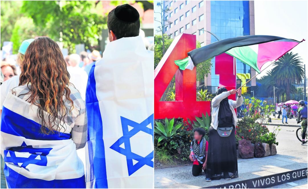 Cientos de personas de la comunidad israelí en México manifestaron su solidaridad con Israel ante la guerra que mantiene con Hamas y Palestina. Foto: Valente Rosas | El Universal
Una manifestante palestina cubrió su rostro con su hiyab en la marcha proPalestina en Ciudad de México. No emitió palabras para los medios. Foto: Liza Luna | El Universal