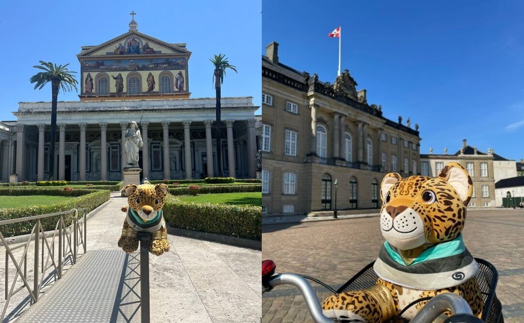 La mascota oficial del Tren Maya es embajador de este sistema de transporte y del turismo para nuestro país. Foto: X @EmbaMexDin