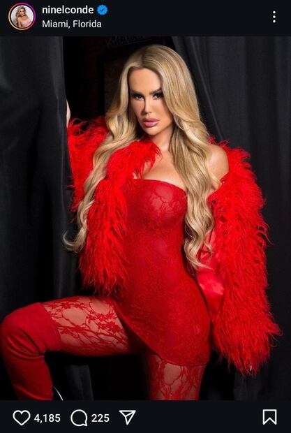 Ninel Conde sube esta foto en redes pero después la borra.