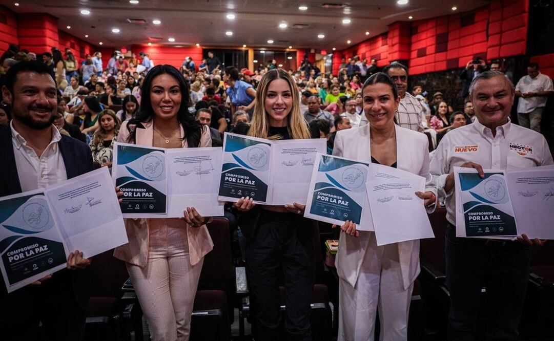 Al igual que Mariana, también firmaron el pacto los demás candidatas y candidatos de MC postulados a las alcaldías de la zona metropolitana de Monterrey. Foto: Especial