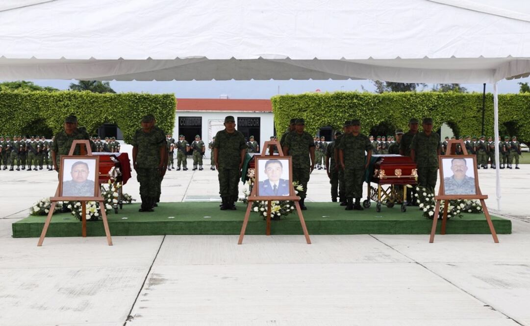 Rinden homenaje a soldados caídos en Guerrero. Foto:Especial