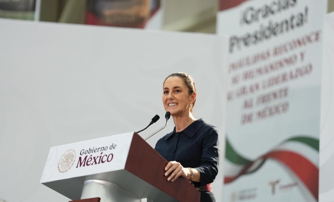 Claudia Sheinbaum durante gira de su Primer Informe de Gobierno en Ciudad Victoria, Tamaulipas, este domingo 7 de septiembre de 2025. Foto: Especial