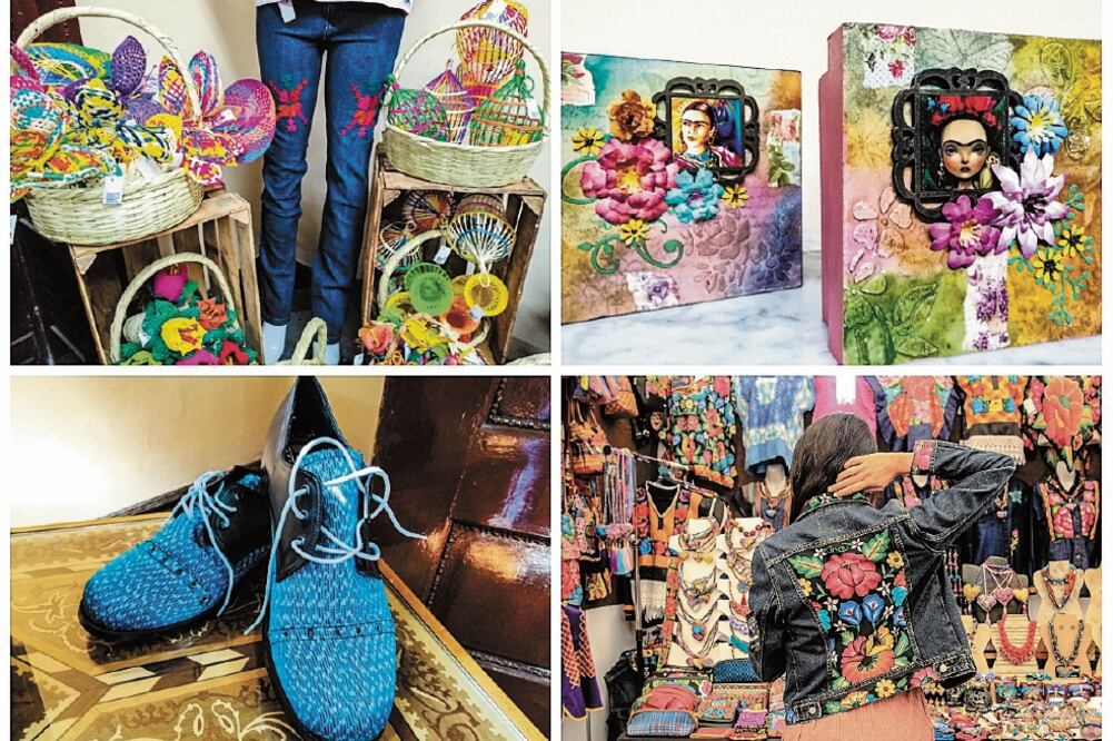 En la Casa del Artesano se exhibe y se vende una amplia variedad de artículos como joyería, calzado, accesorios, blusas y, sobre todo, chamarras de mezclilla. Foto: ALICIA BLANCO. EL UNIVERSAL