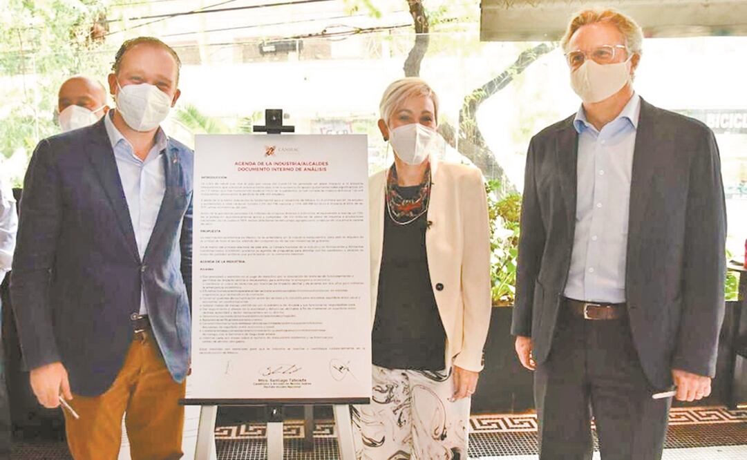 Santiago Taboada se reunió con integrantes de la Canirac para firmar una agenda de acciones para hacer frente a la crisis económica por la pandemia. Foto: Especial